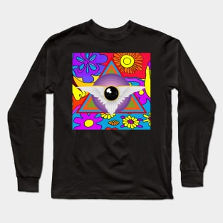 Psychedelic Flower Logo - No Text Long Sleeve T-Shirt